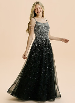 front Azazie Anya Junior Formal Dress