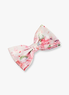 front Matte Satin Bow Tie and Pocket Square Set