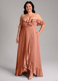 Azazie Lyra Bridesmaid Dresses MAI TAI A-Line Chiffon Convertible Dress image11