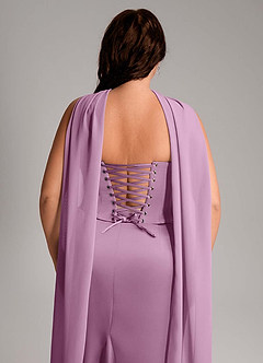 Azazie Sorrel Bridesmaid Dresses Wisteria Mermaid Strapless Stretch Satin Convertible Dress image14