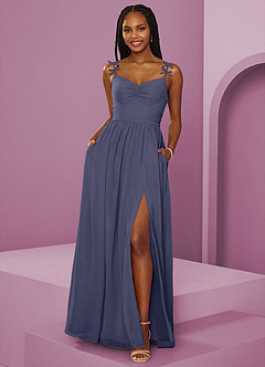 Barbie ♥ Azazie Bridesmaid Dresses Stormy A-Line Pleated Chiffon Dress image9