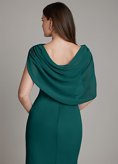 Azazie Hadley Brautjungfernkleider Meerjungfrau-Linie Plissee Chiffon Kleid Pfau image7