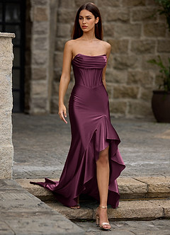 Siren Ankara Red Mermaid Prom Dress image4