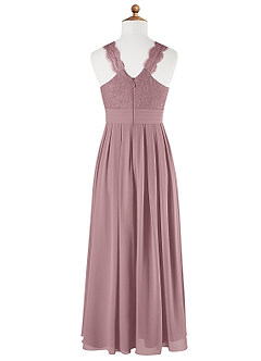 Azazie Colleen A-Line Lace Chiffon Floor-Length Junior Bridesmaid Dress image5