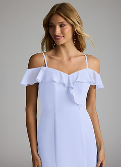 Azazie Sophie Bridesmaid Dresses Lavender A-Line Off the Shoulder Chiffon Convertible Dress image2