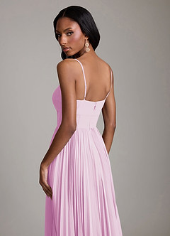 Azazie Akiko Bridesmaid Dresses Candy Pink A-Line Sweetheart Neckline Chiffon Dress image6