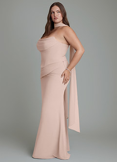 Azazie Sorrel Robes de demoiselle d'honneur Robe Sirène en Mousseline de soie Corset Rose Anglais image13