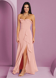 Barbie ♥ Azazie Bridesmaid Dresses Rosette A-Line Sweetheart Neckline Chiffon Dress image3