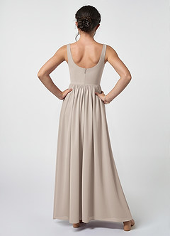 Azazie Keyla Junior Frost A-Line Pleated Chiffon Dress image2