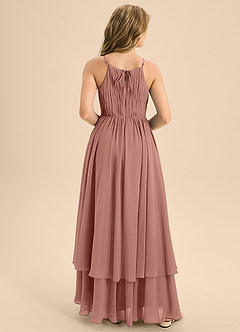 Azazie Elliora Junior Cedar Rose A-Line Pleated Chiffon Dress image2