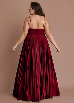 Styla Merlot Pleated Maxi Dress image7