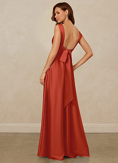 Christian Siriano Bridal for Azazie 1001 Bridesmaid Dresses Rust A-Line Sweetheart Neckline Stretch Satin Dress image2