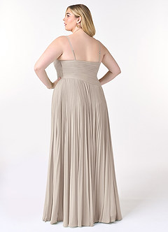 Azazie Vini Bridesmaid Dresses Frost A-Line V-Neck Pleated Chiffon Dress image8