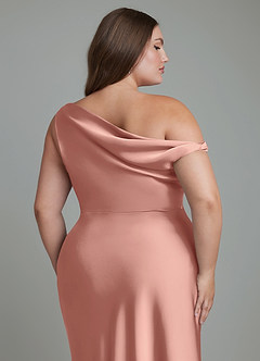 Azazie Emerson Bridesmaid Dresses Rosette Mermaid Off the Shoulder Stretch Satin Dress image13