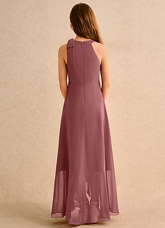 Azazie Boop Girls Formal Flower Girl Dresses Amethyst A-Line Bow Chiffon Dress image2