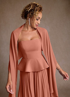 Azazie Josabeth Mother of the Bride Dresses MAI TAI A-Line Pleated Chiffon Dress image7