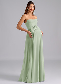 Azazie Saige Abiti da damigella d'onore premaman Abito A-Line Plissettato Chiffon Floor-Length image8