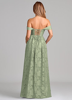 Azazie Hattie Suknie dla druhen Linia A Gorset Kwiatowe wypalenie Do ziemi Sukienka image5