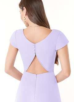 Azazie Hainsly Bridesmaid Dresses Lilac A-Line Sweetheart Neckline Chiffon Dress image6