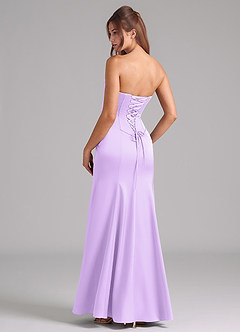 Azazie Ximena Bridesmaid Dresses Lilac Mermaid Corset Stretch Satin Convertible Dress image2