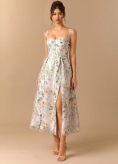 Skyler Blush Pink Multi Midi Dress image4
