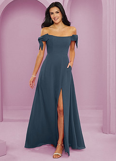 Barbie ♥ Azazie Bridesmaid Dresses Neptune A-Line Off the Shoulder Chiffon Convertible Dress image1