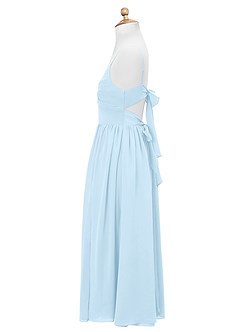 Azazie Zeya Junior Sky Blue A-Line Chiffon Dress image9