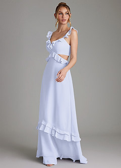 Azazie Malaya Bridesmaid Dresses Lavender A-Line Corset Chiffon Dress image6