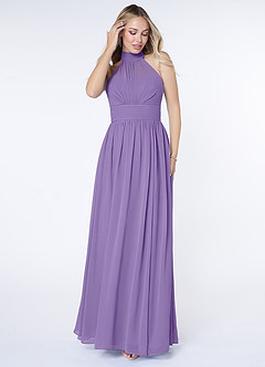 Azazie Iman Bridesmaid Dresses Tahiti A-Line A-Line Ruched Chiffon Dress image8