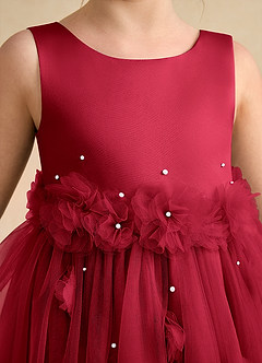 Azazie Lux Flower Girl Dresses Scarlet A-Line Beaded Tulle Dress image7
