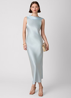 Maxi jurk Alexisrose Hemelsblauw image5