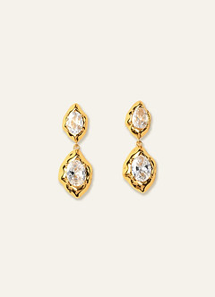 front Boucles d'oreilles pendantes en cristal serti fondu