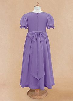 Azazie Joss Flower Girl Dresses Tahiti A-Line with Sleeves Chiffon Dress image6