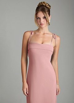 Azazie Ellia Bridesmaid Dresses Dusty Rose A-Line Bow Chiffon Dress image6