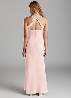 Azazie Becca Junior Robe Sirène en Mousseline de soie Rose Pétale image4