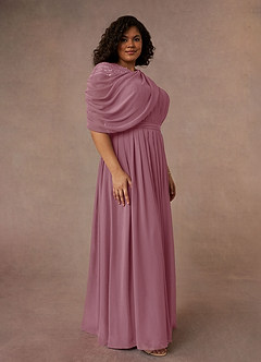 Azazie Olena Mother of the Bride Dresses Vintage Mauve A-Line Sequins Chiffon Dress image8