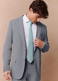 front Savile Grey Wool Blend Suit