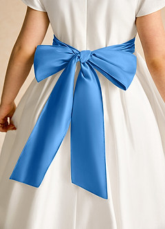 Azazie Deary 플라워 걸 드레스 A라인 절하다 면 티 길이 드레스 image8