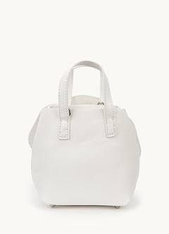 front Faux Leather 3D Camellia Flower Handbag
