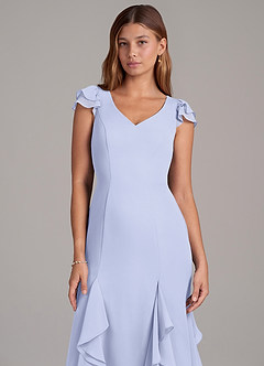 Azazie Nessa Robes de demoiselle d'honneur Robe Trapèze en Mousseline de soie Lavande image7
