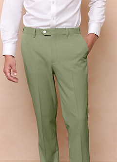 front James Pistachio Structured Stretch Dress Pants