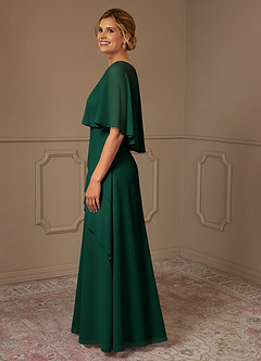 Azazie Bowie Mother of the Bride Dresses Emerald A-Line Chiffon Dress image4