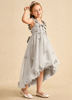 Azazie Tweety Flower Girl Dresses Frost A-Line Lace Tulle Dress image1