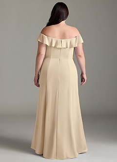 Azazie Sophie Jurken voor bruidsmeisjes Converteerbaar Jurk van Chiffon met A-Lijn Off the Shoulder Champagne image7