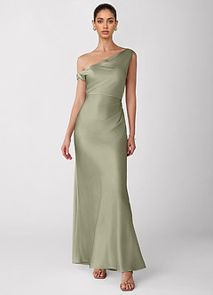 Vestido Salvia Polvorienta Largo Avela image1