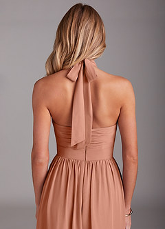 Azazie Avary Brautjungfernkleider A-Linie Plissee Chiffon Kleid Mai Tai image7