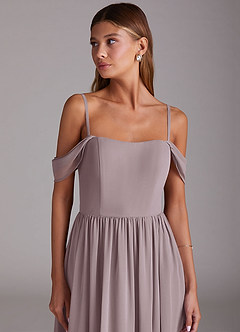 Azazie Calianna Brautjungfernkleider Wandelbar A-Linie Schulterfrei Chiffon Kleid Dämmerung image7