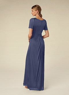 Azazie Bessie Mother of the Bride Dresses Stormy A-Line Pleated Mesh Dress image5
