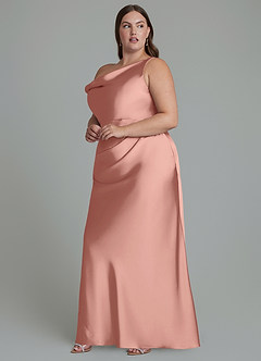 Azazie Emerson Bridesmaid Dresses Rosette Mermaid Off the Shoulder Stretch Satin Dress image10