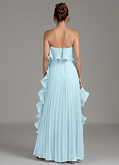 Azazie Alexia Bridesmaid Dresses Cloud Blue A-Line Ruched Chiffon Dress image7